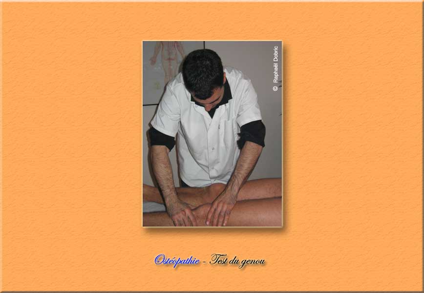 Photo Ostéopathie : Test du genou.